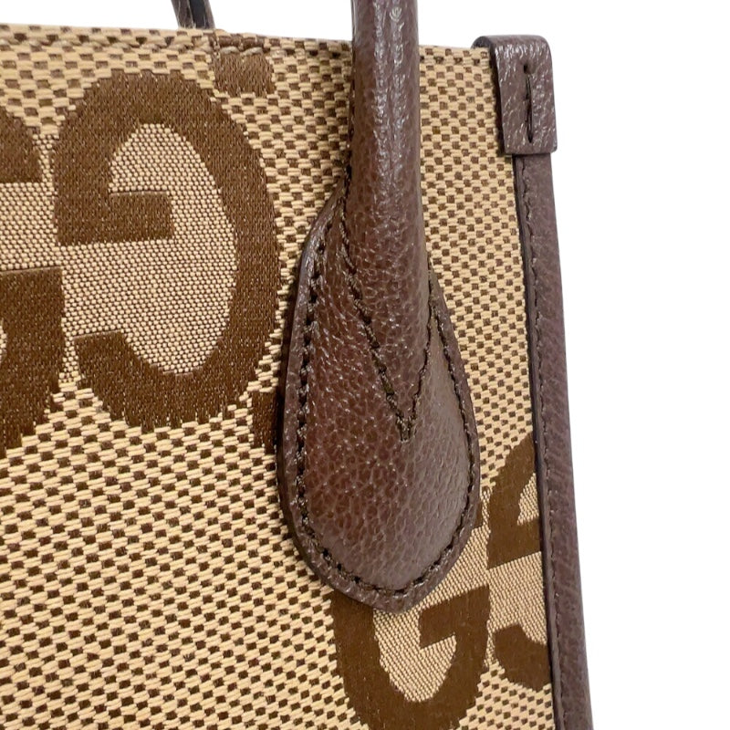 グッチ GUCCI ジャンボGGミニトートバッグ 699406 ブラウン ゴールド