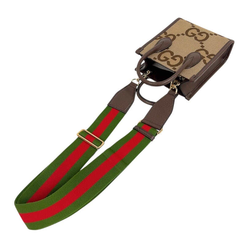 グッチ GUCCI ジャンボGGミニトートバッグ 699406 ブラウン ゴールド