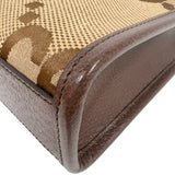 グッチ GUCCI ジャンボGGミニトートバッグ 699406 ブラウン ゴールド金具 GGキャンバス・レザー レディース トートバッグ