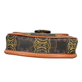 セリーヌ CELINE ミニブザス　ショルダーバッグ 196702ECK ブラウン トリオンフキャンバス レディース ショルダーバッグ