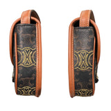 セリーヌ CELINE ミニブザス　ショルダーバッグ 196702ECK ブラウン トリオンフキャンバス レディース ショルダーバッグ