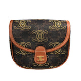 セリーヌ CELINE ミニブザス　ショルダーバッグ 196702ECK ブラウン トリオンフキャンバス レディース ショルダーバッグ