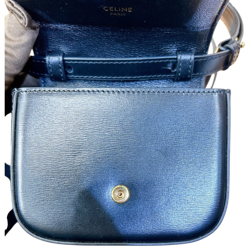 セリーヌ CELINE ミニクロード 101513 ブラック シャイニー セリーヌ CELINE ミニクロード 101513 ブラック シャイニー