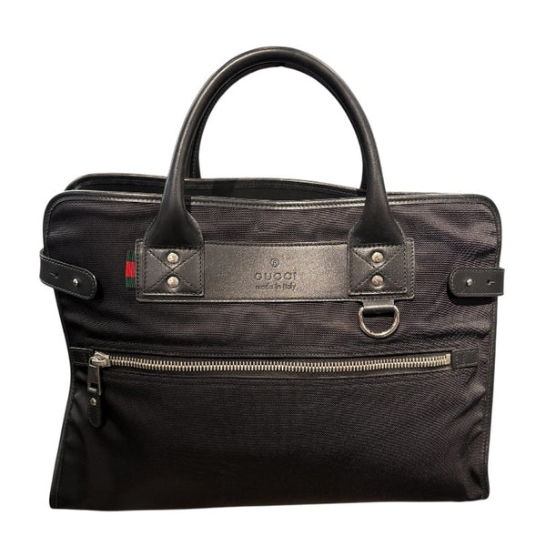 グッチ GUCCI グッチシマ ウェブループ ビジネスバック 246410 ブラック ナイロン・レザー メンズ ビジネスバッグ