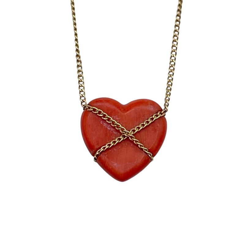 ティファニー TIFFANY＆CO チェーンクロスハートネックレス ゴールド 750 ジュエリー