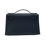 エルメス HERMES ポシェットケリー W刻 ブラック シルバー金具 スイフト レディース ハンドバッグ