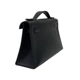 エルメス HERMES ポシェットケリー W刻 ブラック シルバー金具 スイフト レディース ハンドバッグ