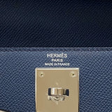 エルメス HERMES ケリー28 外縫い B刻 ブルーネイビー シルバー金具 エプソン レディース ハンドバッグ ショルダーバッグ