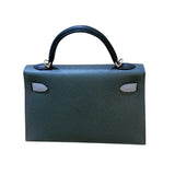 エルメス HERMES ミニケリー2 トリコロール B刻 ヴェールマングローブ×ブラック ゴールド金具 エプソン レディース ショルダーバッグ