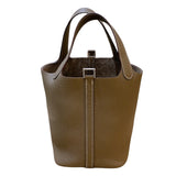 エルメス HERMES ピコタンロックPM K刻印 エトゥープ ゴールド金具 トリヨン レディース ハンドバッグ