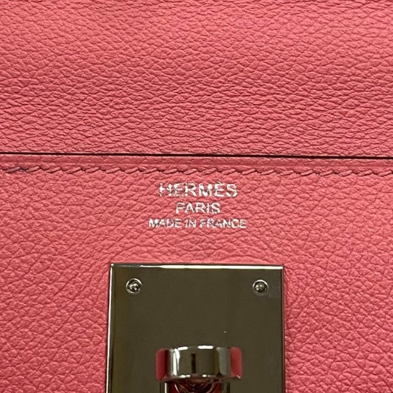 エルメス HERMES ケリー28 内縫い D刻 ローズアザレ×ヴェールボスフォール エバーカラー レディース ハンドバッグ ショルダーバッグ