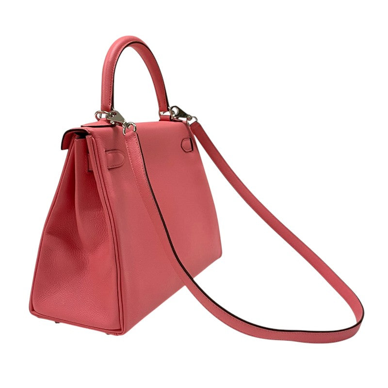 エルメス HERMES ケリー28 内縫い D刻 ローズアザレ×ヴェールボスフォール エバーカラー レディース ハンドバッグ ショルダーバッグ