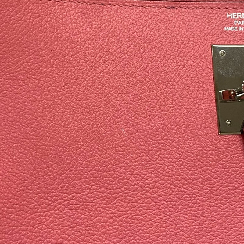 エルメス HERMES ケリー28 内縫い D刻 ローズアザレ×ヴェールボスフォール エバーカラー レディース ハンドバッグ ショルダーバッグ
