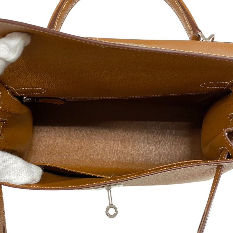 エルメス HERMES ケリー28 外縫い Z刻 ゴールド シルバー金具 エプソン レディース ハンドバッグ