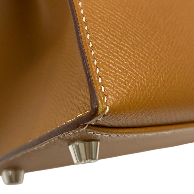 エルメス HERMES ケリー28 外縫い Z刻 ゴールド シルバー金具 エプソン レディース ハンドバッグ