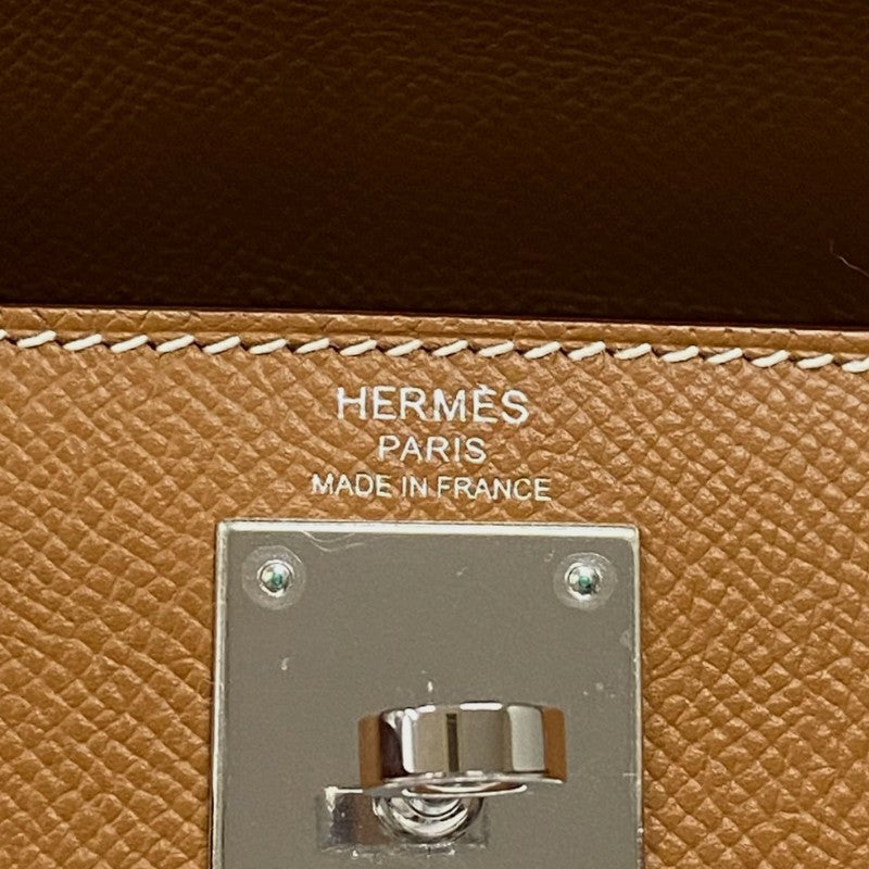 エルメス HERMES ケリー28 外縫い Z刻 ゴールド シルバー金具 エプソン レディース ハンドバッグ