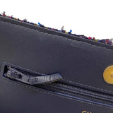 シャネル CHANEL ツイードチェーンウォレット ネイビー ゴールド金具 レディース ショルダーバッグ