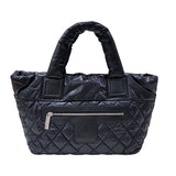シャネル CHANEL コココクーントートPM A48610 ブラック シルバー金具 ナイロン レディース