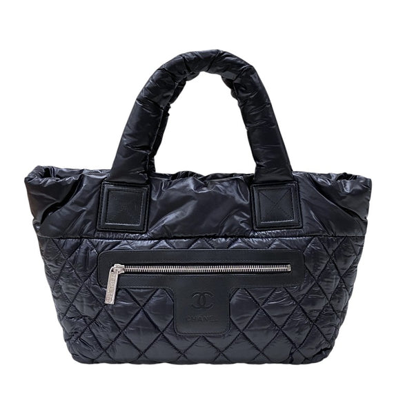 シャネル CHANEL コココクーントートPM A48610 ブラック シルバー金具 ナイロン レディース