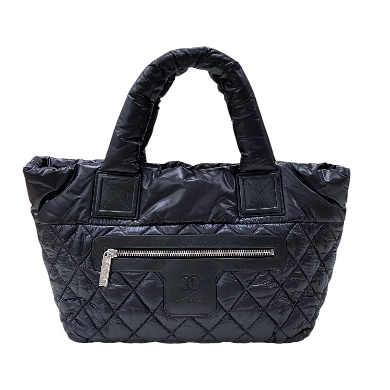シャネル CHANEL コココクーントートPM A48610 ブラック シルバー金具 ナイロン レディース