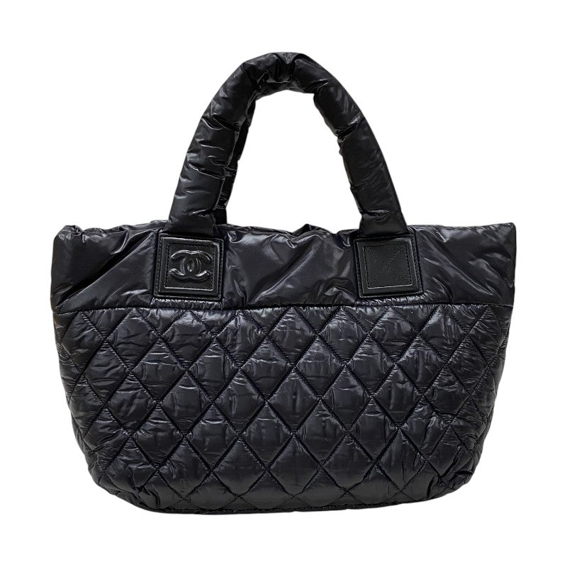 シャネル CHANEL コココクーントートPM A48610 ブラック シルバー金具 ナイロン レディース