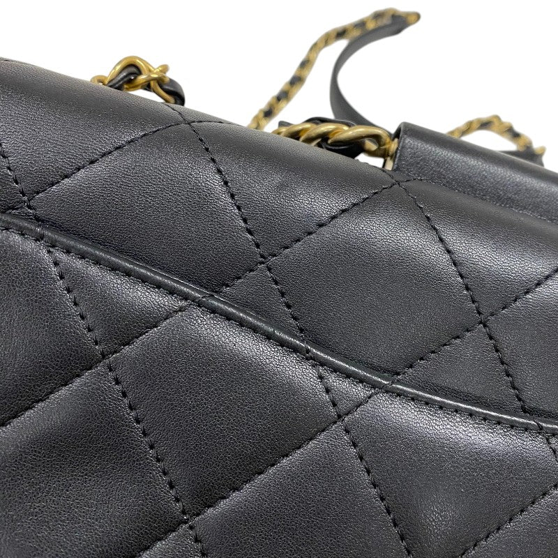 シャネル CHANEL マトラッセ スモールフラップバッグ AS1358 ブラック ゴールド金具 ラムスキン レディース ショルダーバッグ