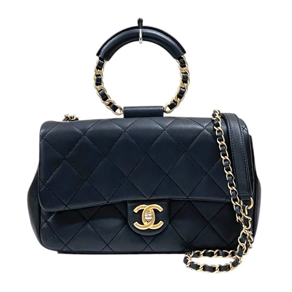 シャネル CHANEL マトラッセ スモールフラップバッグ AS1358 ブラック ゴールド金具 ラムスキン レディース ショルダーバッグ