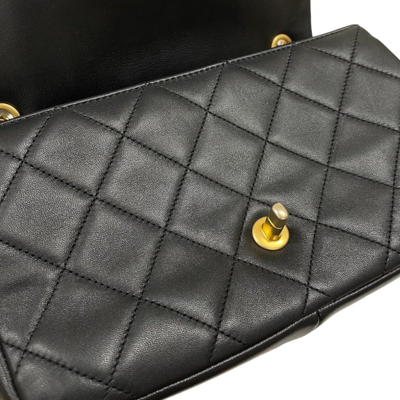 シャネル CHANEL マトラッセ スモールフラップバッグ AS1358 ブラック ゴールド金具 ラムスキン レディース ショルダーバッグ