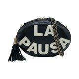 シャネル CHANEL ラパウザショルダーバッグ 27番台 ブラック/ゴールド金具 レザー レディース ショルダーバッグ