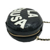 シャネル CHANEL ラパウザショルダーバッグ 27番台 ブラック/ゴールド金具 レザー レディース ショルダーバッグ
