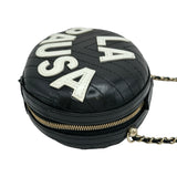 シャネル CHANEL ラパウザショルダーバッグ 27番台 ブラック/ゴールド金具 レザー レディース ショルダーバッグ