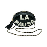 シャネル CHANEL ラパウザショルダーバッグ 27番台 ブラック/ゴールド金具 レザー レディース ショルダーバッグ