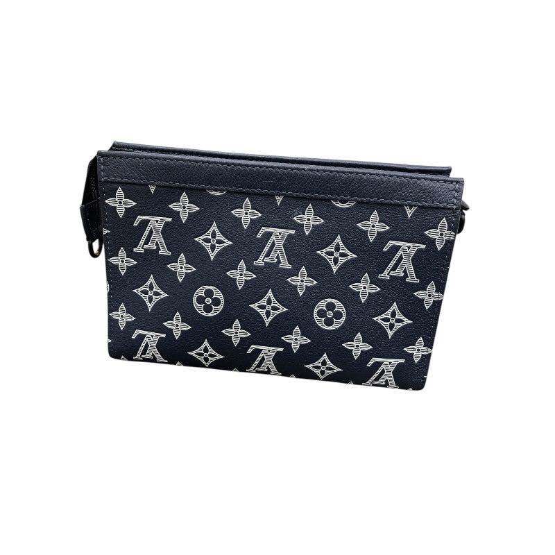 ルイ・ヴィトン LOUIS VUITTON ガストンウェアラブルウォレット M83384 インクブルー モノグラム・シャドウ メンズ ショルダーバッグ