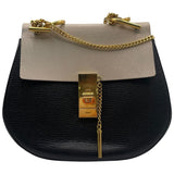 クロエ Chloe ドリュースモール クリーム/ブラック ゴールド金具 レザー レディース ショルダーバッグ