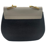 クロエ Chloe ドリュースモール クリーム/ブラック ゴールド金具 レザー レディース ショルダーバッグ