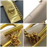 クロエ Chloe ドリュースモール クリーム/ブラック ゴールド金具 レザー レディース ショルダーバッグ