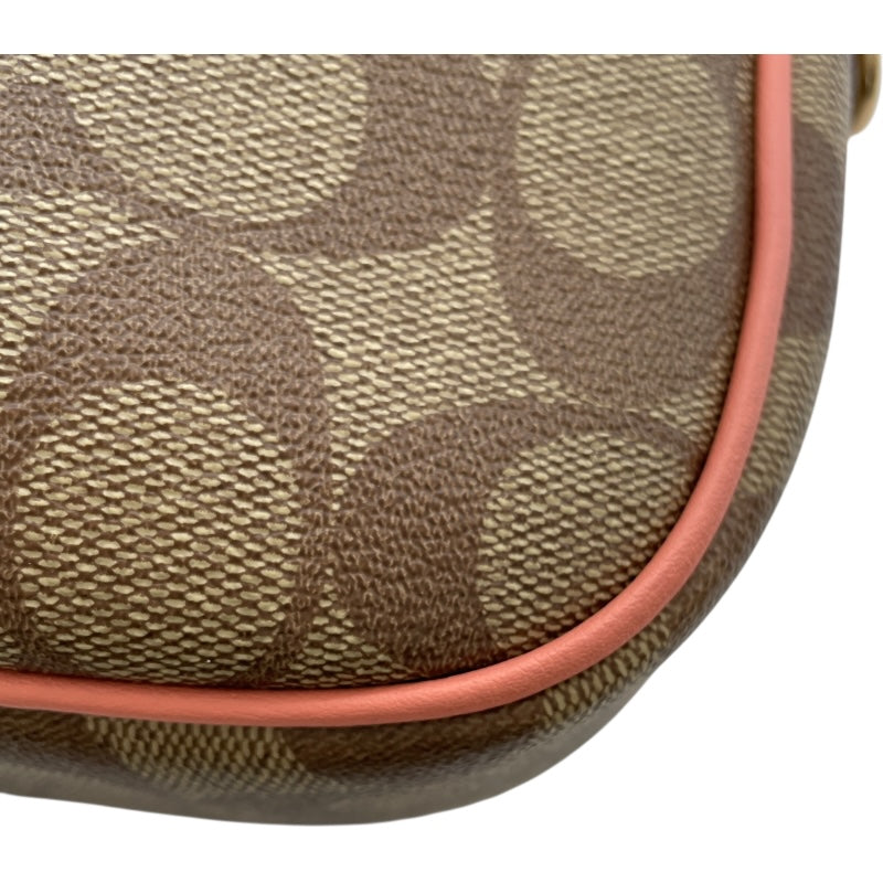 コーチ COACH ジェイミーカメラバッグ CA547 ブラウン・ピンク PVC コーチ COACH ジェイミーカメラバッグ CA547 ブラウン・ピンク PVC