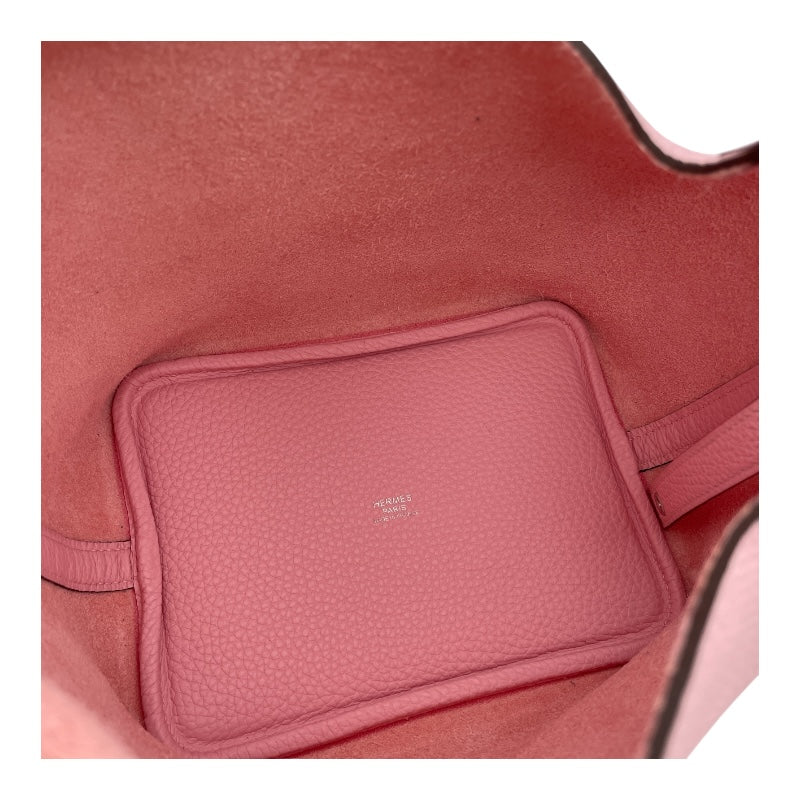 エルメス HERMES ピコタンロックPM K刻印 ローズサクラ SV金具 トリヨンクレマンス ユニセックス ハンドバッグ