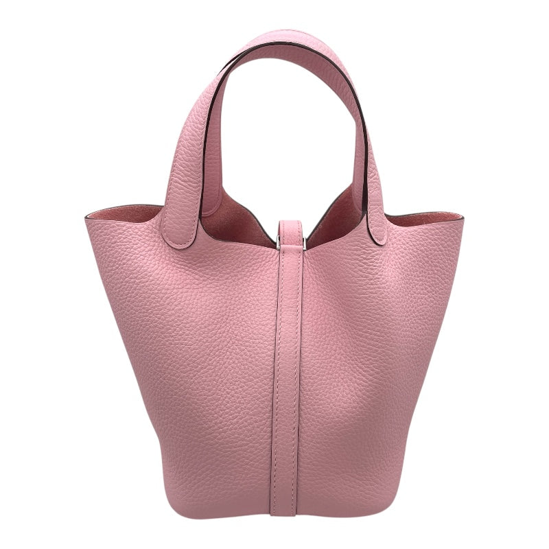 エルメス HERMES ピコタンロックPM K刻印 ローズサクラ SV金具 トリヨンクレマンス ユニセックス ハンドバッグ