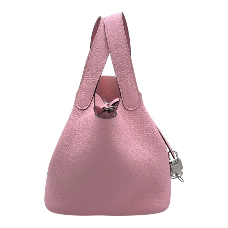 エルメス HERMES ピコタンロックPM K刻印 ローズサクラ SV金具 トリヨンクレマンス ユニセックス ハンドバッグ