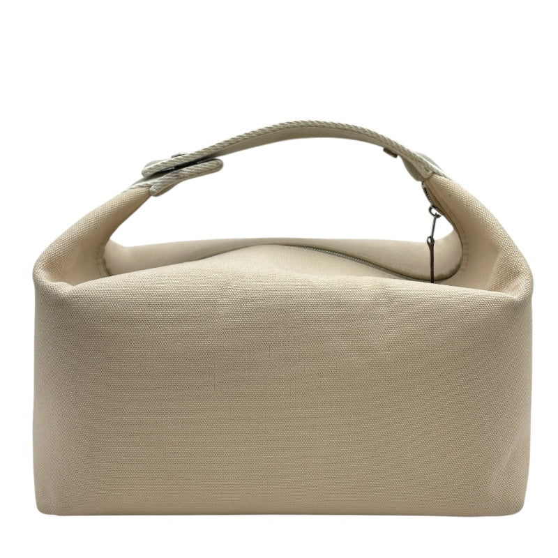 エルメス HERMES ブリッドアブラックGM ベージュ シルバー金具 トワル 