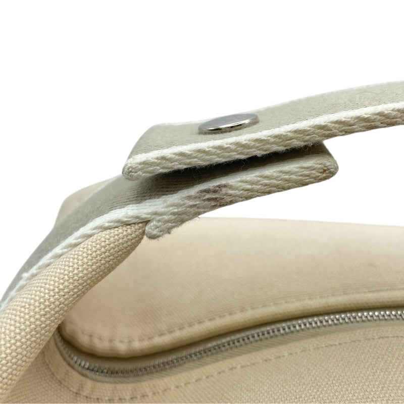 エルメス HERMES ブリッドアブラックGM ベージュ シルバー金具 トワル 