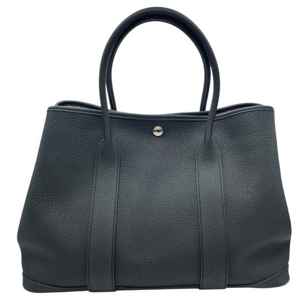 エルメス HERMES ガーデンパーティPM C刻印　(2018年製) ブラック　シルバー金具 ネゴンダ ユニセックス ハンドバッグ