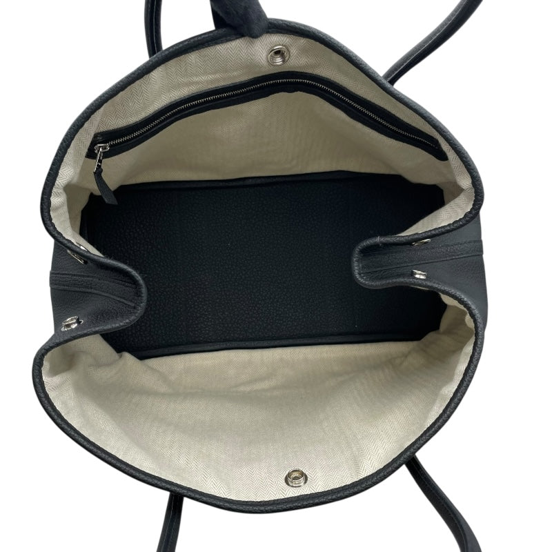 エルメス HERMES ガーデンパーティPM C刻印　(2018年製) ブラック　シルバー金具 ネゴンダ ユニセックス ハンドバッグ