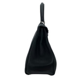 エルメス HERMES ケリー28 内縫い □R刻印　(2014年製) ブラック　シルバー金具 トゴ レディース ショルダーバッグ