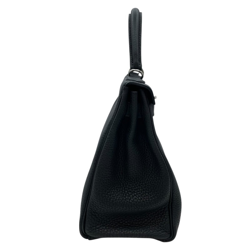 エルメス HERMES ケリー28 内縫い □R刻印　(2014年製) ブラック　シルバー金具 トゴ レディース ショルダーバッグ