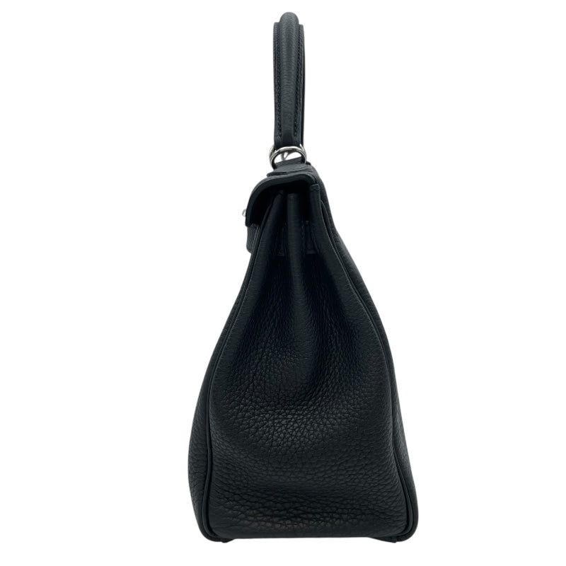 エルメス HERMES ケリー28 内縫い □R刻印　(2014年製) ブラック　シルバー金具 トゴ レディース ショルダーバッグ