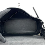 エルメス HERMES ケリー28 内縫い □R刻印　(2014年製) ブラック　シルバー金具 トゴ レディース ショルダーバッグ