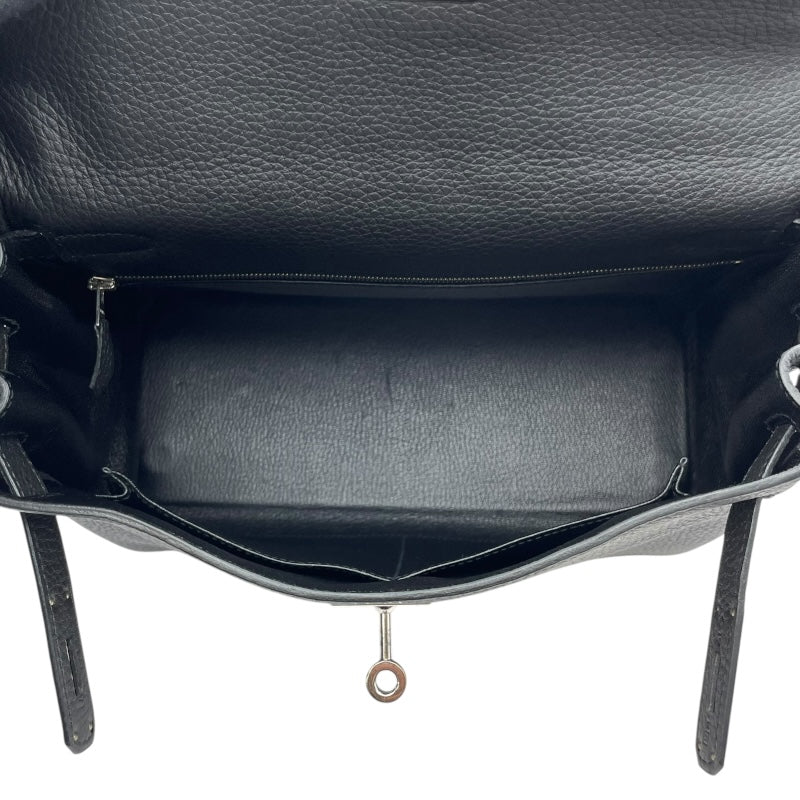 エルメス HERMES ケリー28 内縫い □R刻印　(2014年製) ブラック　シルバー金具 トゴ レディース ショルダーバッグ