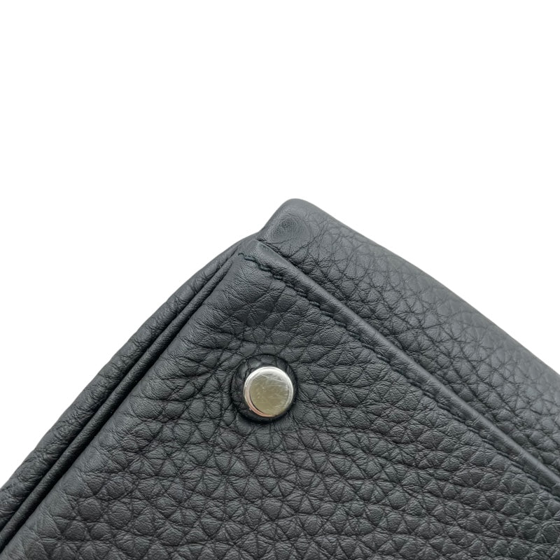 エルメス HERMES ケリー28 内縫い □R刻印　(2014年製) ブラック　シルバー金具 トゴ レディース ショルダーバッグ